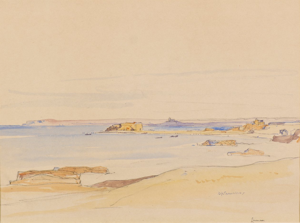 Lunan Bay (akvarel) af David Young Cameron