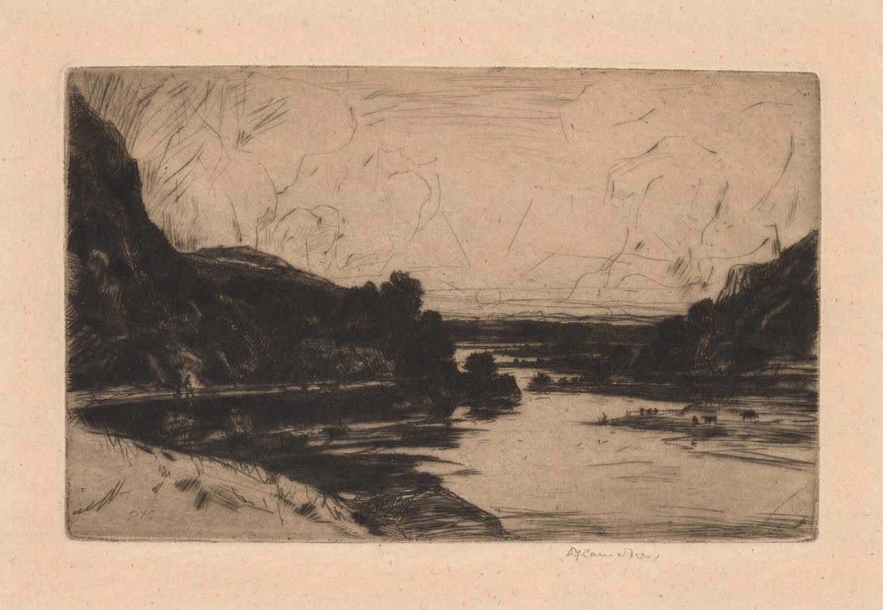 På Ourtha, 1907. af David Young Cameron