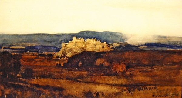 Stirling Castle (akvarel på papir) af David Young Cameron