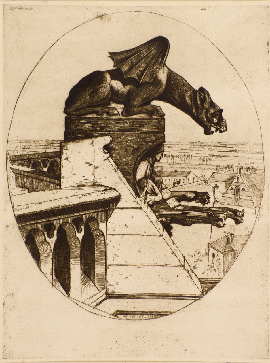 The Chimera of Amiens (ætsning) af David Young Cameron