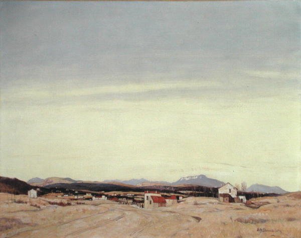 The Distant Hills (olie på lærred) af David Young Cameron