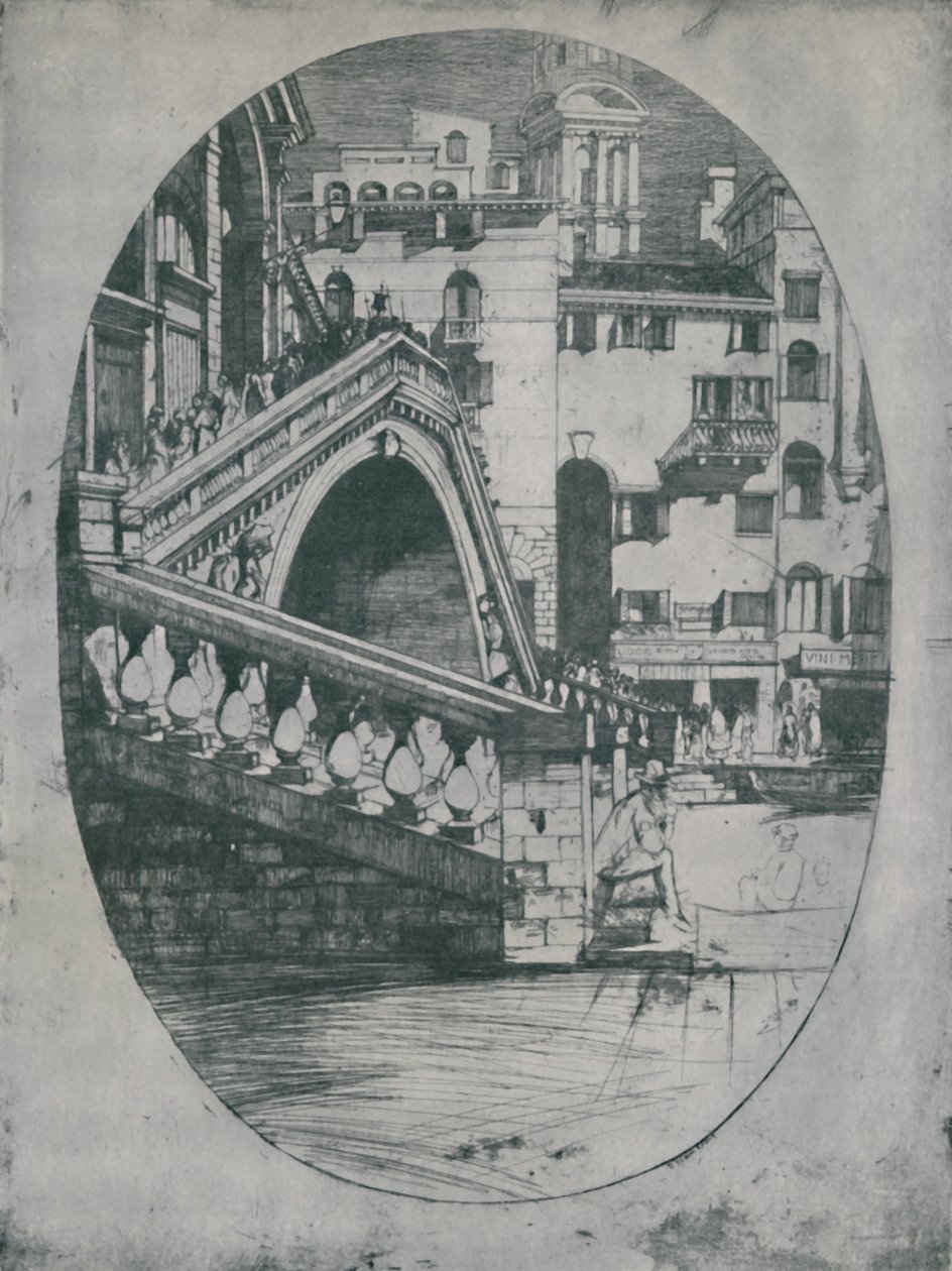 Rialto, ca. 1900, 1925. af David Young Cameron
