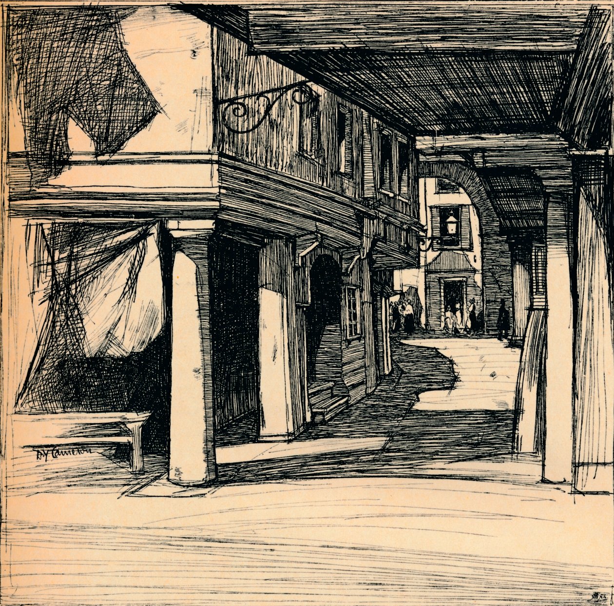 Venetian Street, 1900 af David Young Cameron