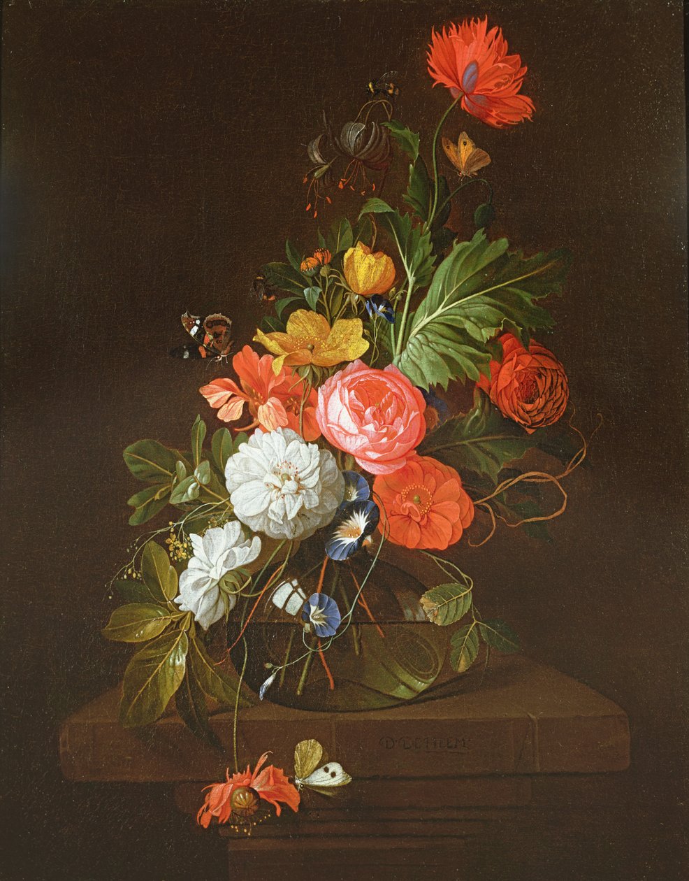 Stilleben af blomster af David de II Heem