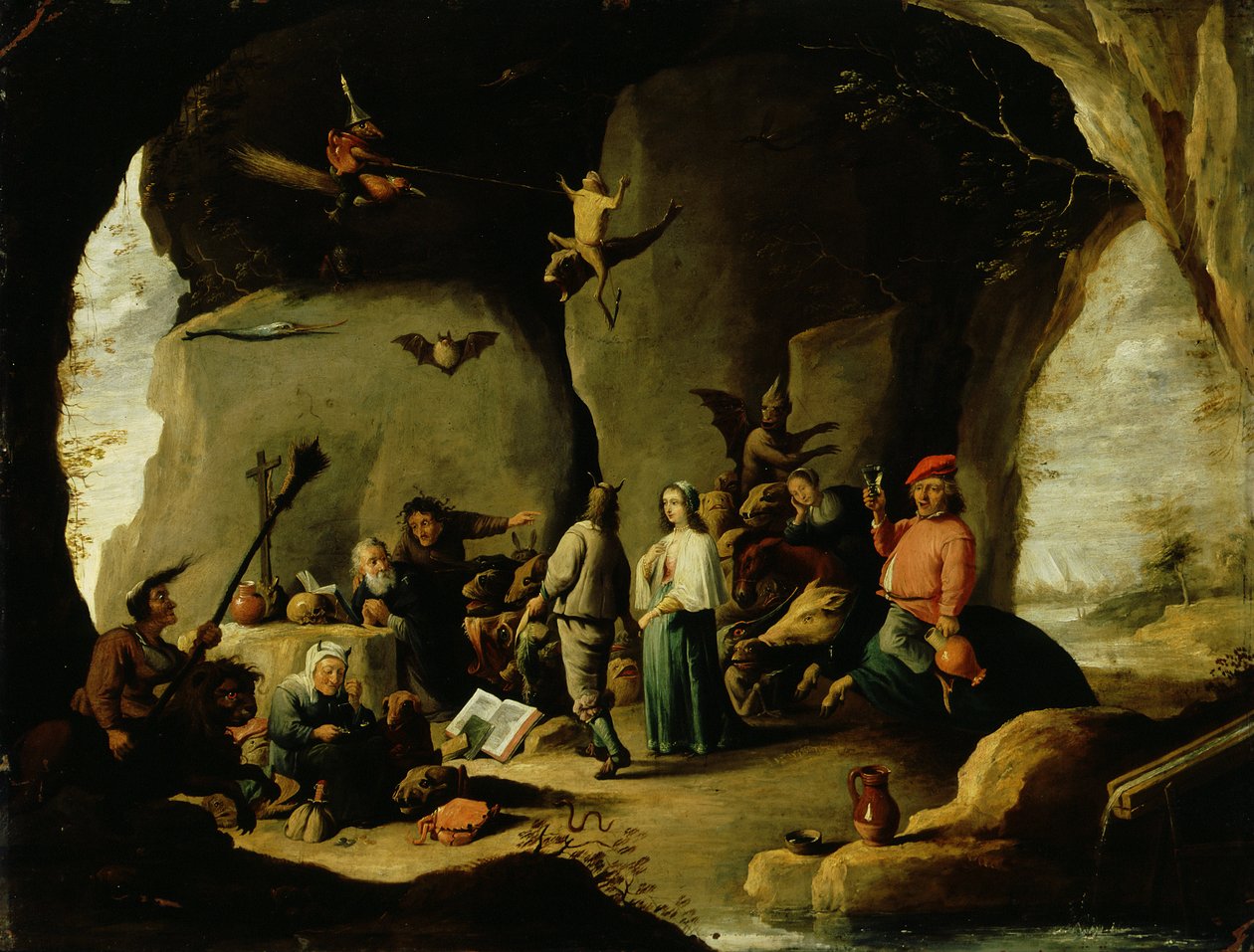 Fristelse af St. Anthony af David the Younger (attr. to) Teniers