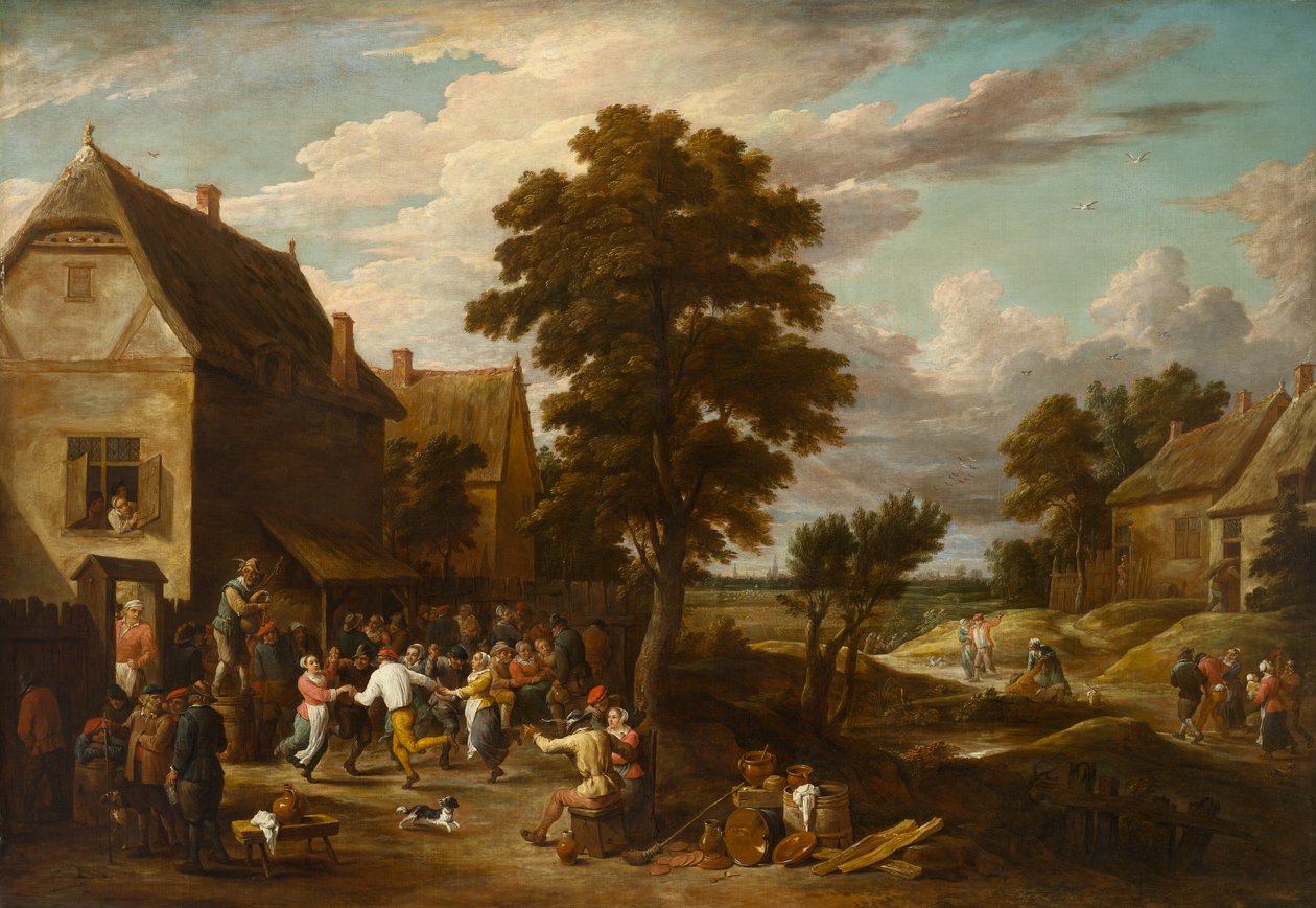 Dansere på en Village Inn, omkring 1660