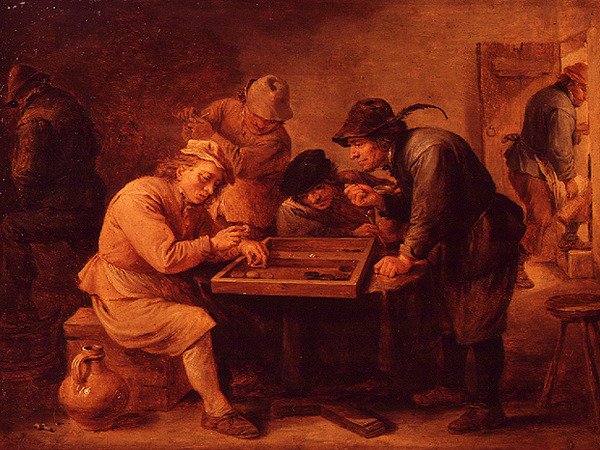 Et spil Tric-Trac af David Teniers the Younger