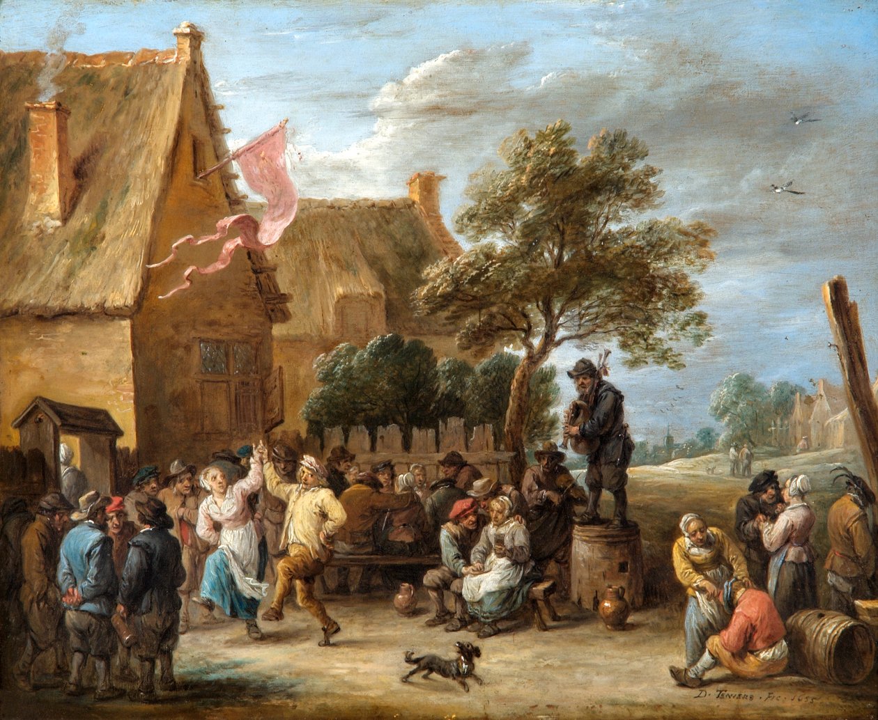 En landsbyglede på en Country Inn af David Teniers the Younger