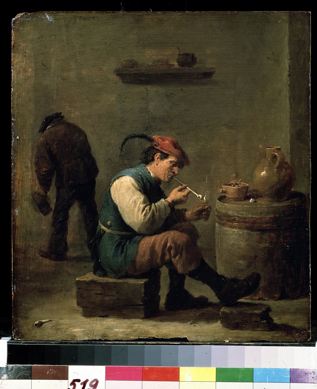 En ryger, ca. 1630 (olie på træ) af David Teniers the Younger