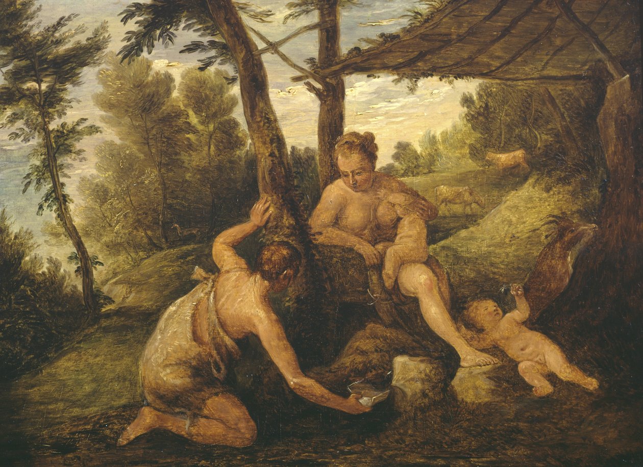 Adam og Eva efter uddrivelsen (efter Paulo Veronese og studie) af David Teniers the Younger