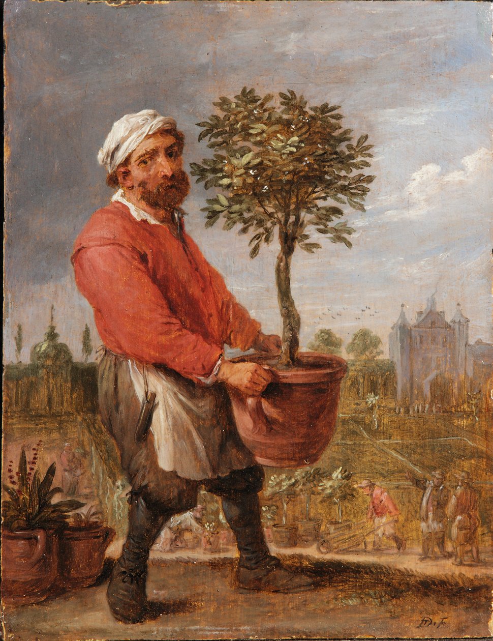 En allegori om de fire årstider: Forår af David Teniers the Younger