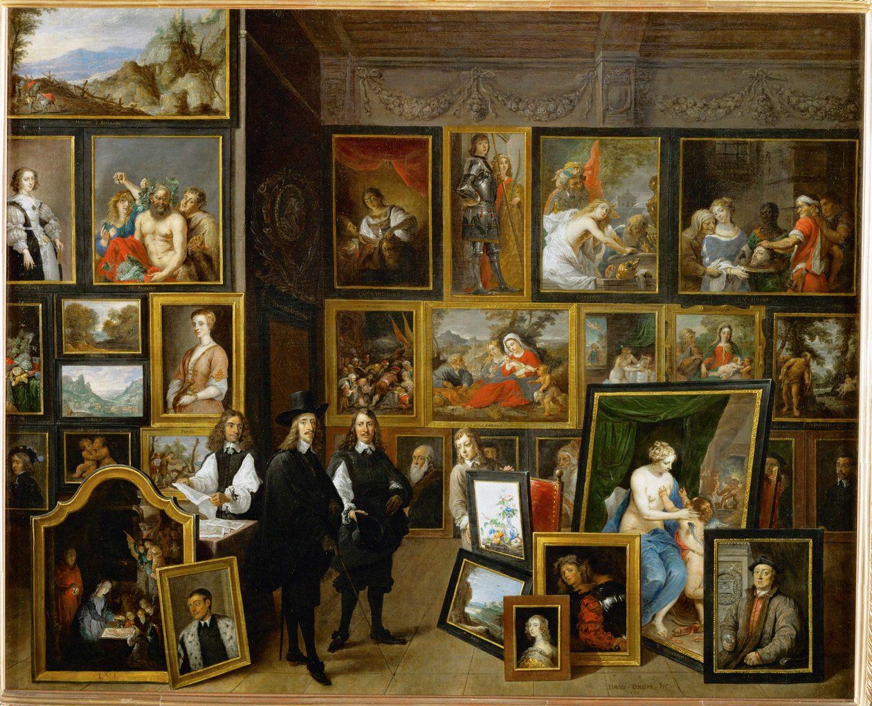 Ærkehertug Leopold Wilhelm blandt sine kunstværker i ærkehertugens galleri i Bruxelles af David the Younger Teniers