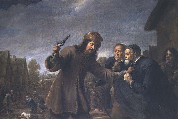 Angreb på en landsby, 1648 af David Teniers the Younger