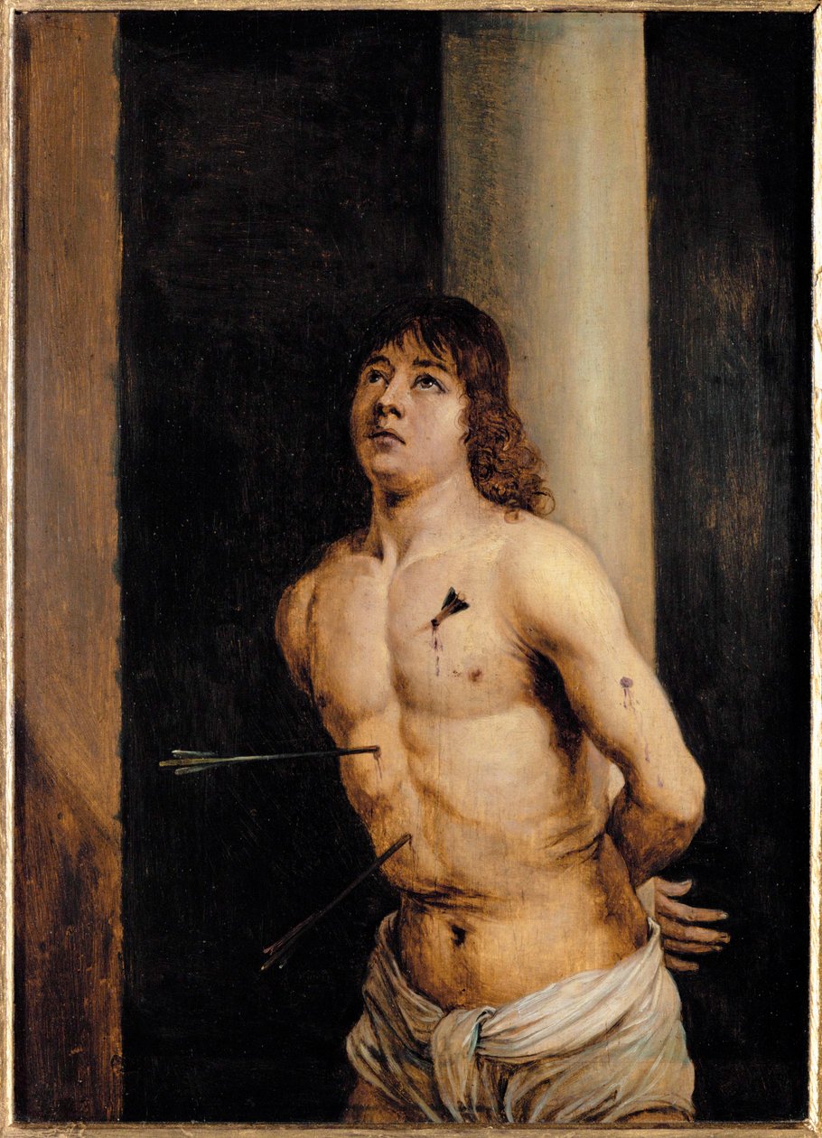 Kopi af Antonello da Messinas Sankt Sebastian ... af David the Younger Teniers