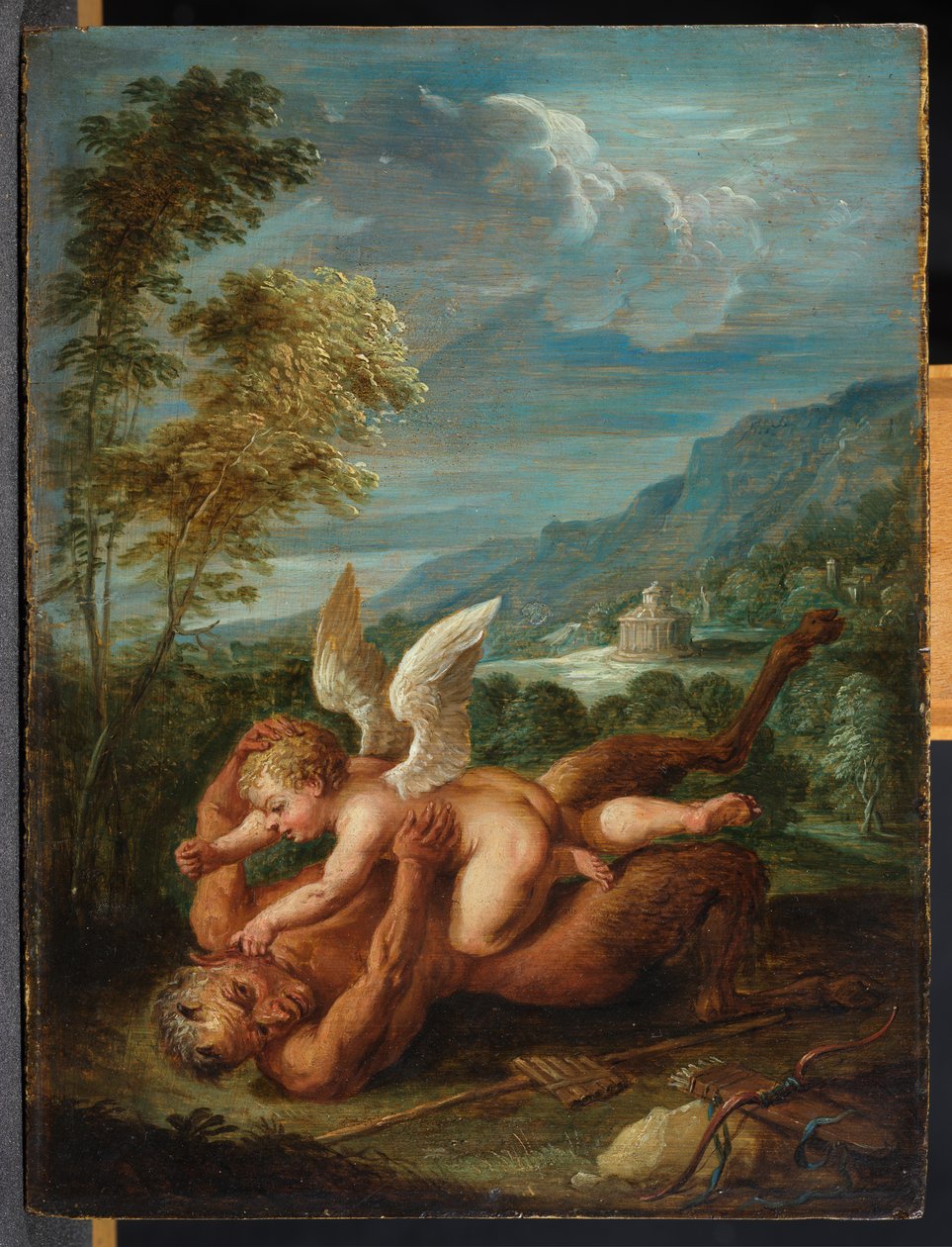 Amor overvinder Pan af David Teniers the Younger