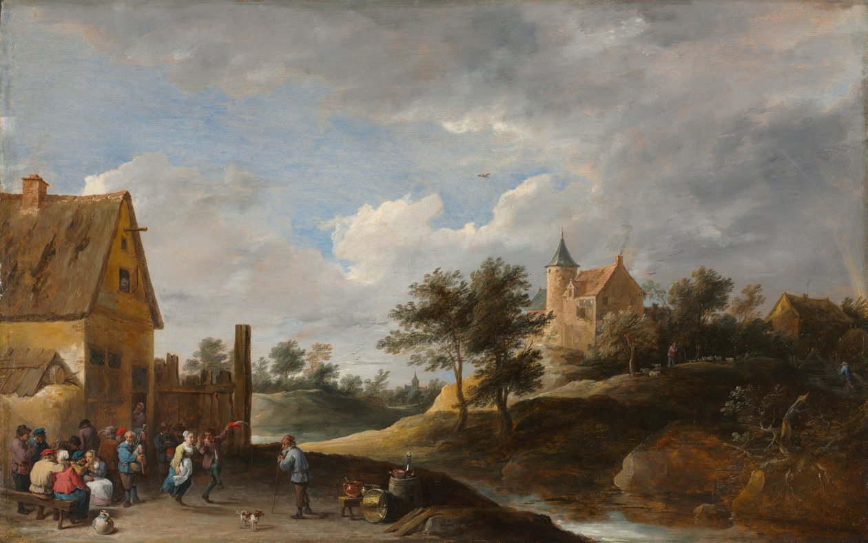 Landskab med bønder, der danser, c.1645-50 af David Teniers the Younger