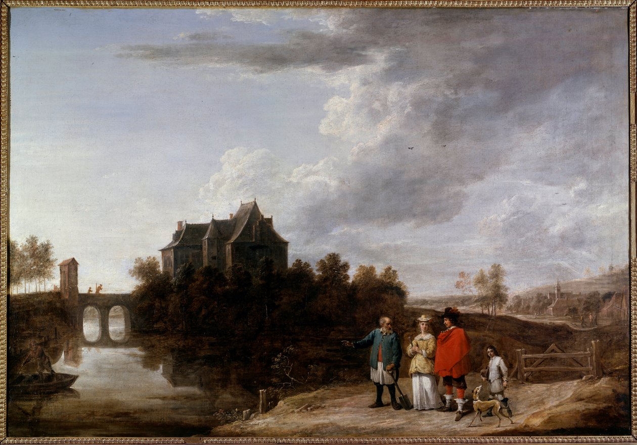 Slottet i Teniers ved Perck Maleri af David Teniers II den yngre (1610-1690) 17. århundrede af David Teniers the Younger