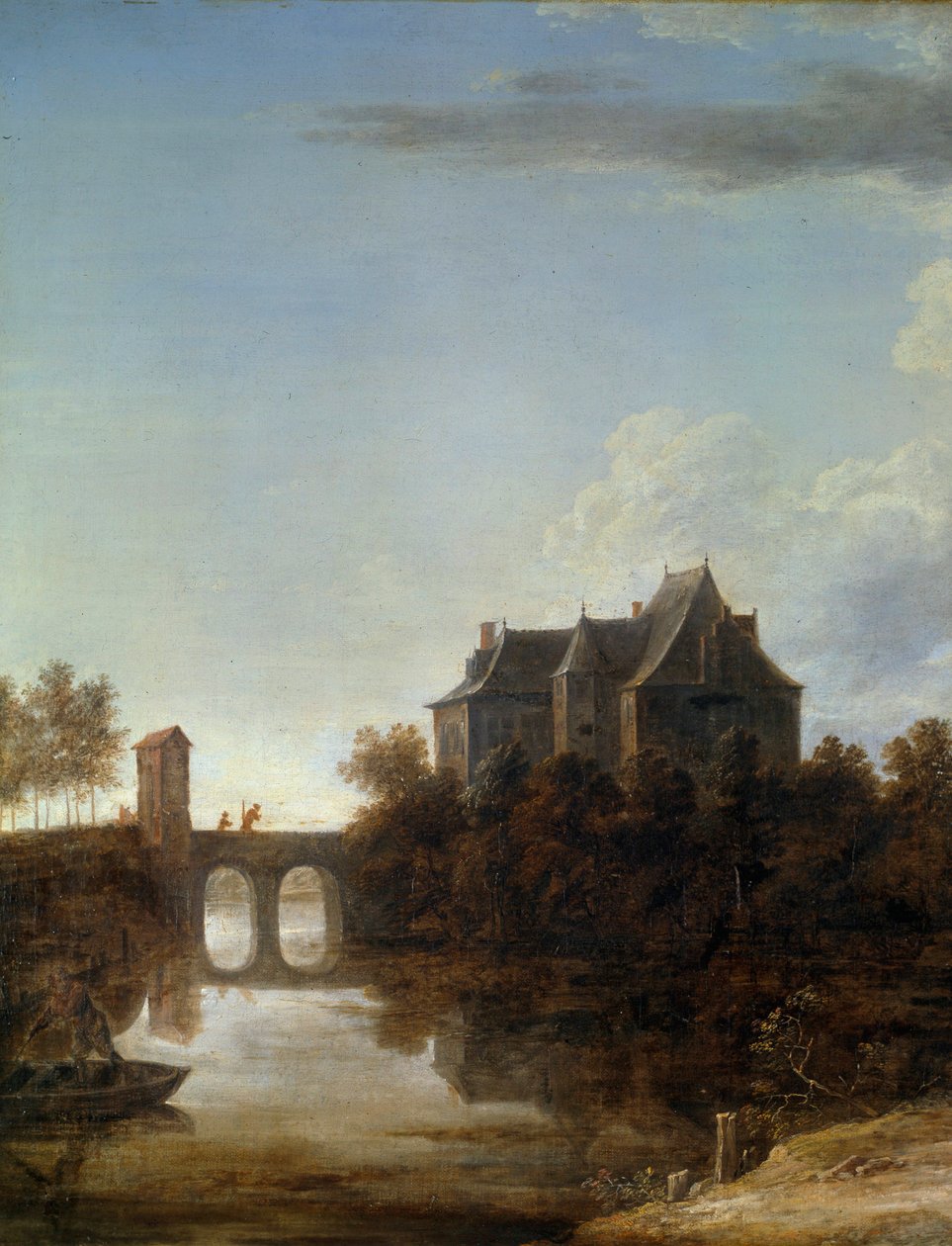 Le chateau de teniers i Perck i Holland Maleri af David Teniers II den Yngre (1610-1690) 1600-tallet af David Teniers the Younger