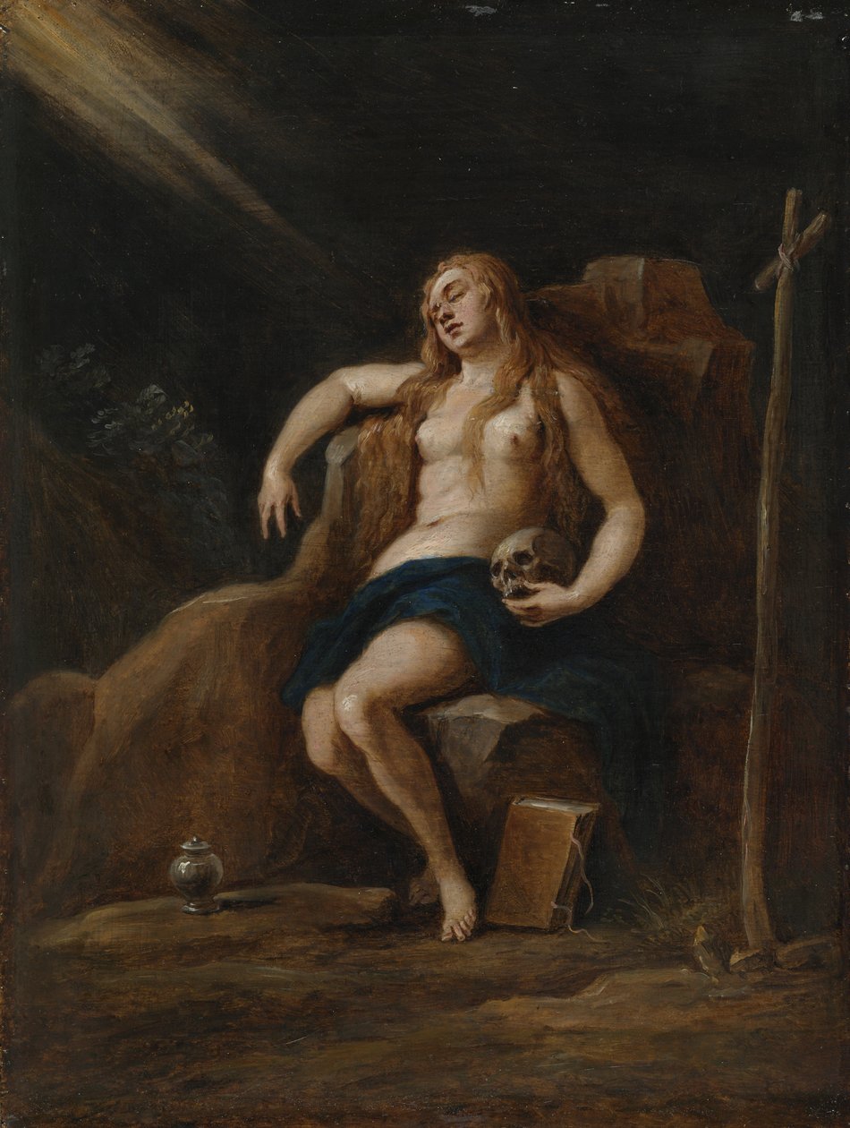 Maria Magdalena i ørkenen, efter Jacopo Palma, Den Yngre af David Teniers the Younger
