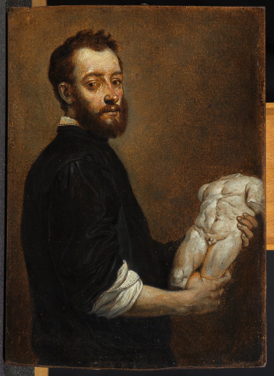 Portræt af en billedhugger efter Giovanni Battista Moroni af David Teniers the Younger