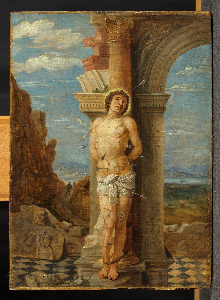 Sankt Sebastian, efter Andrea Mantegna af David Teniers the Younger