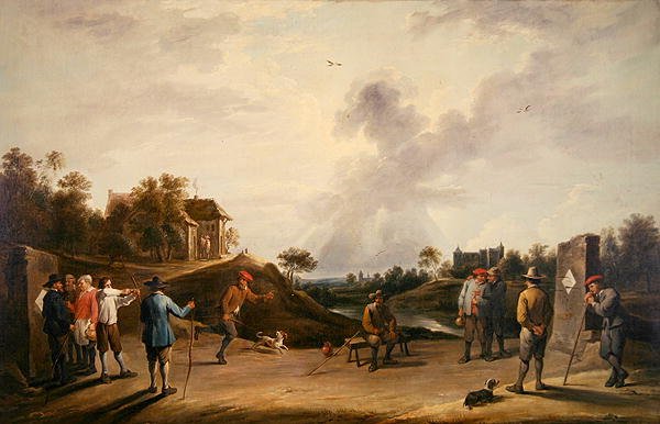 Bueskydningskonkurrencen (olie på lærred) af David Teniers the Younger