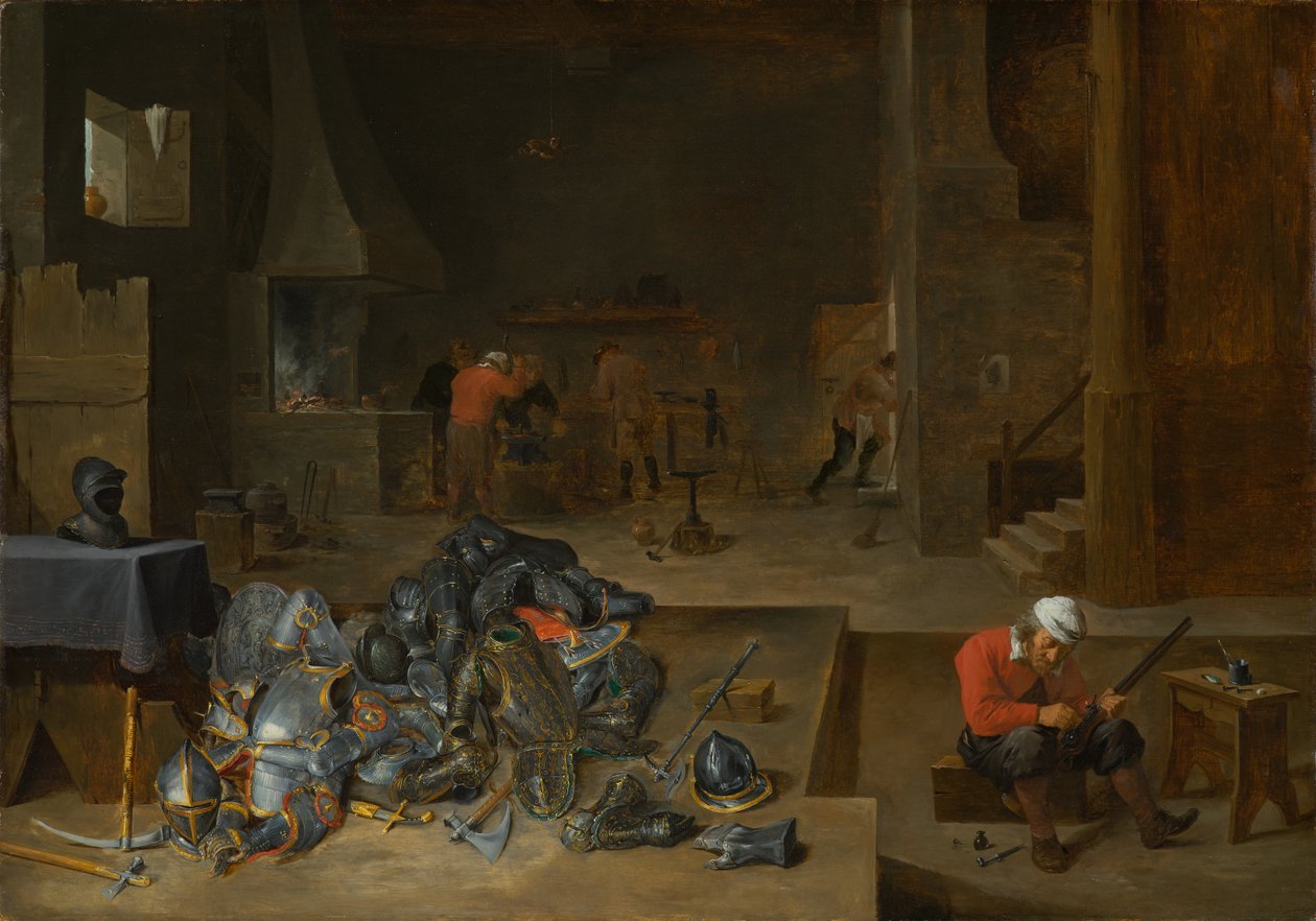 Panserforretningen, ca. 1640-1645 af David Teniers the Younger