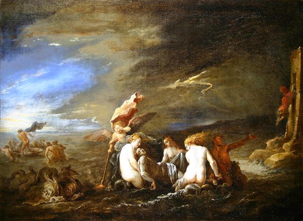 Den druknede Leander båret af Nereider af David Teniers the Younger