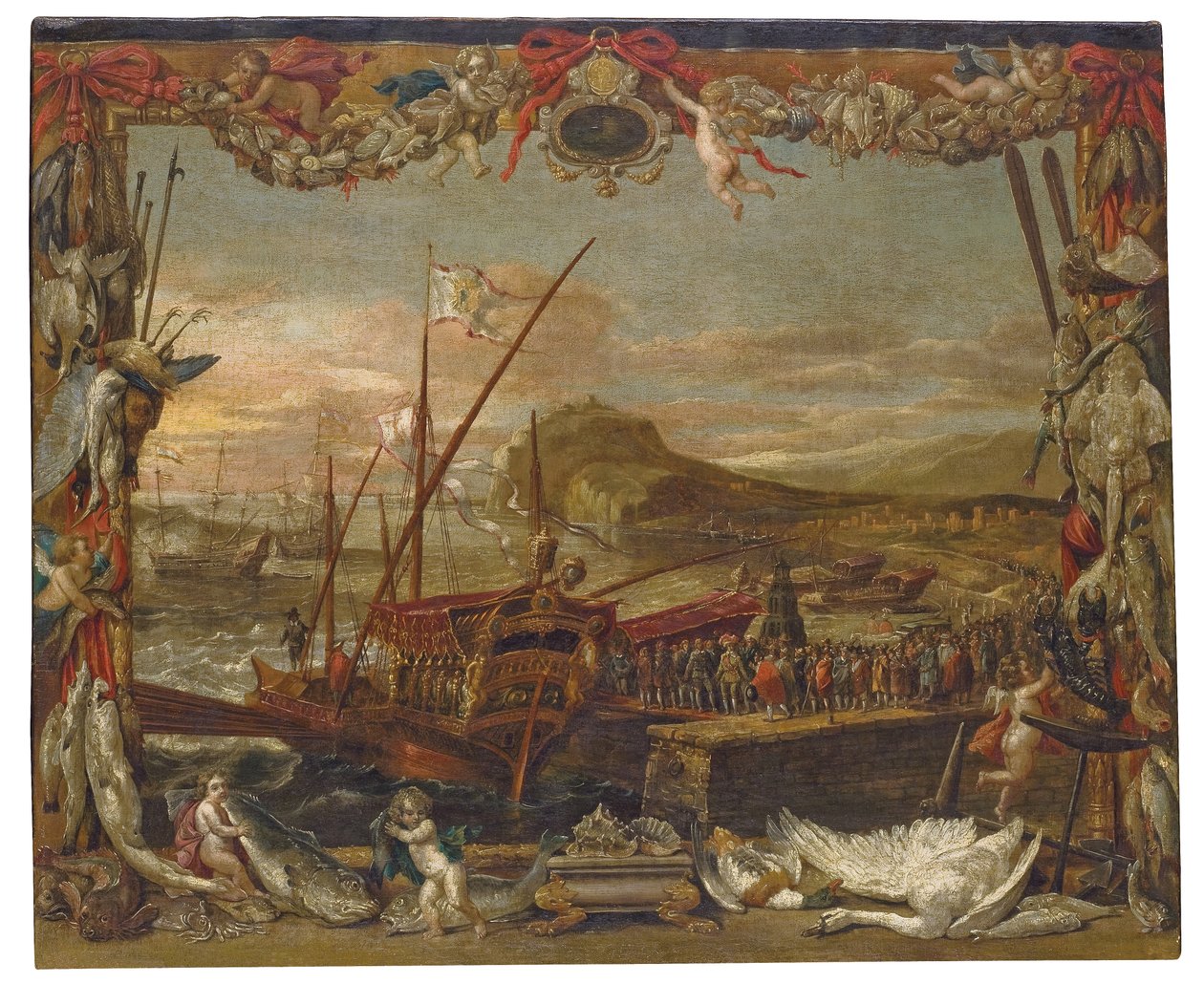 Indskibningen af Don Juan af Østrig af David Teniers the Younger