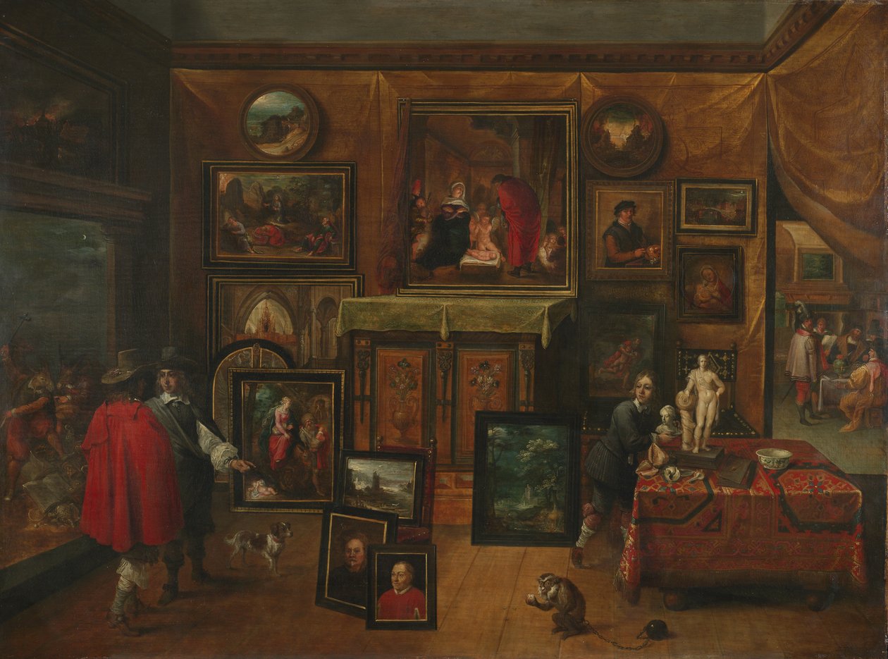 Det indre af et billedgalleri, ca. 1640 af David Teniers the Younger