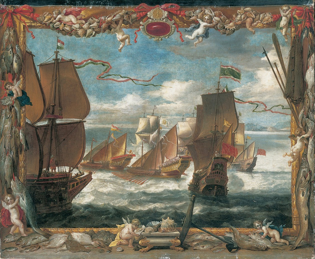 Mødet med den tyrkiske flåde af David Teniers the Younger