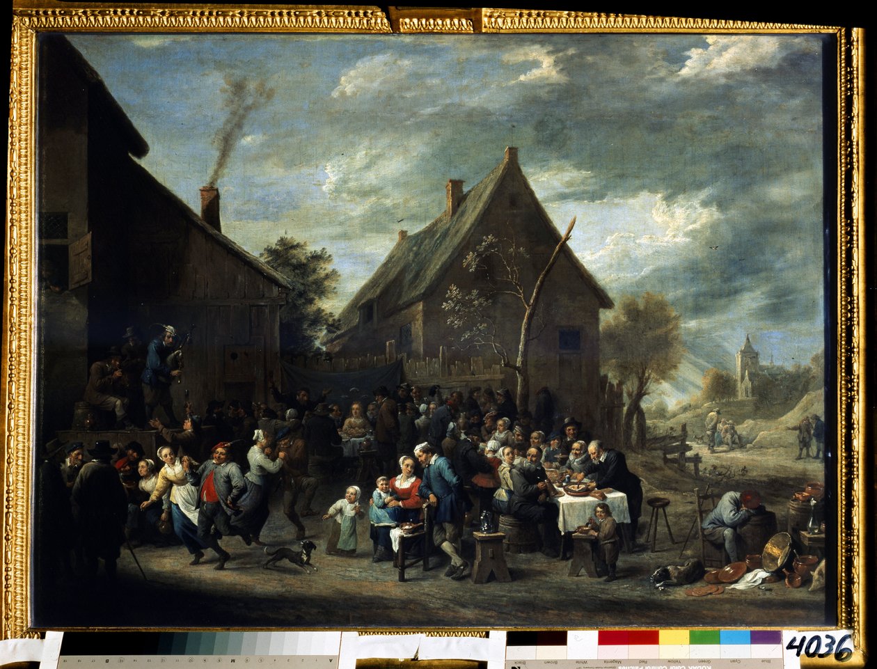 Bondebryllup. Maleri af David Teniers den yngre (1610-1690). Olie på lærred, 82 x 108 cm af David Teniers the Younger