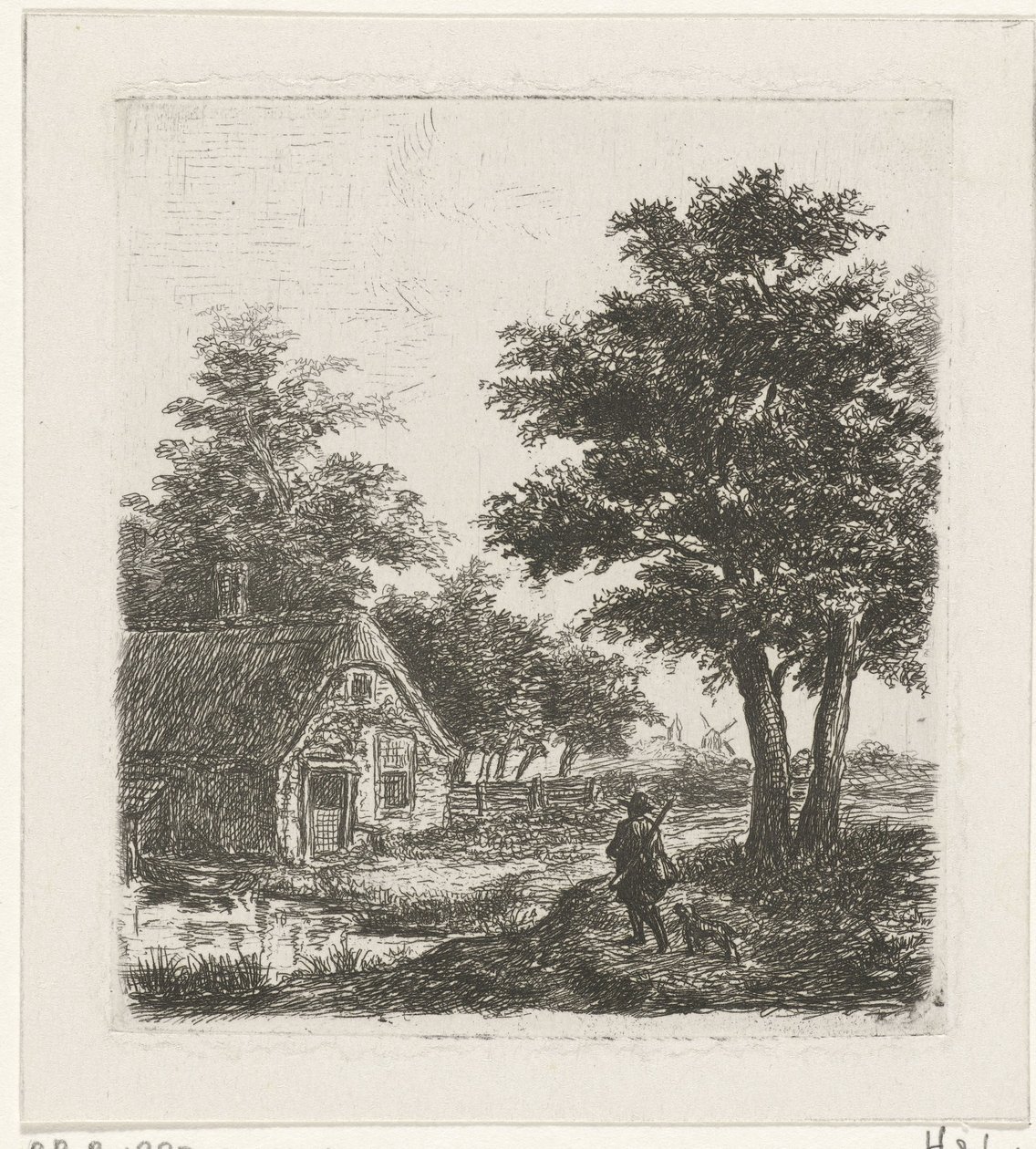 Jæger i et landskab af David van der Kellen