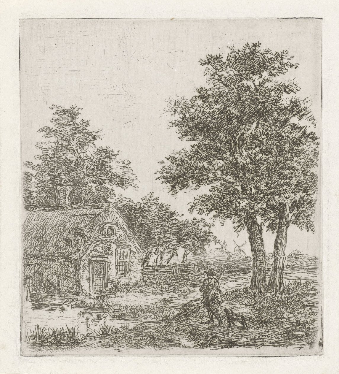 Hunter i et landskab af David van der Kellen