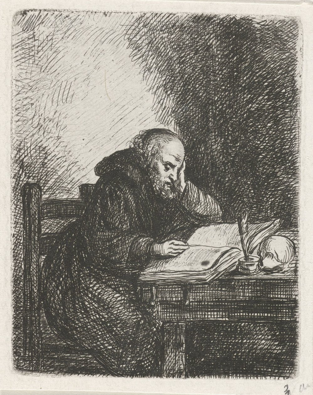 læsende munk af David van der Kellen
