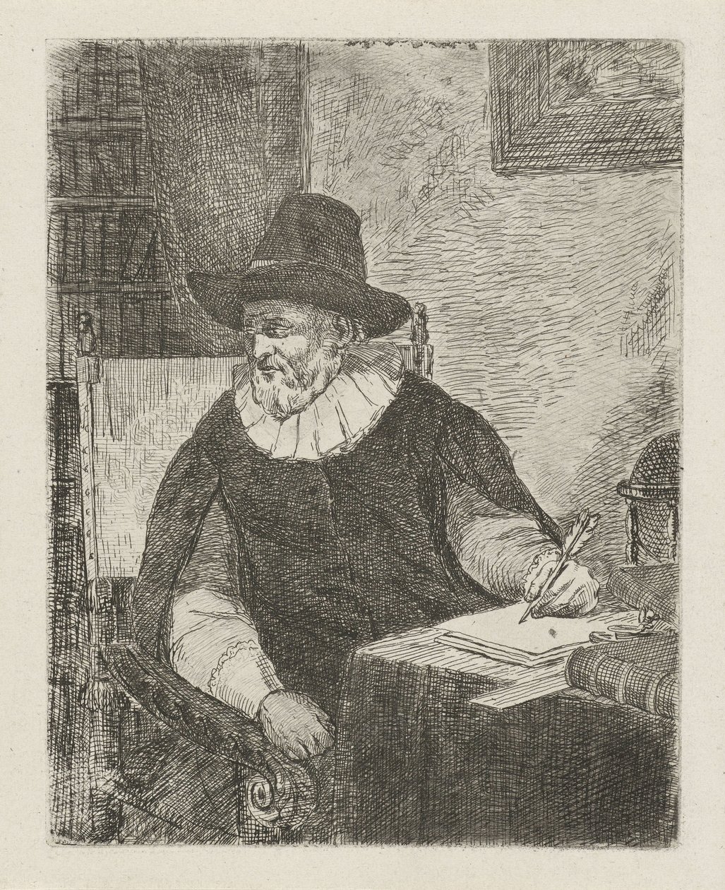Mand i et studie af David van der Kellen