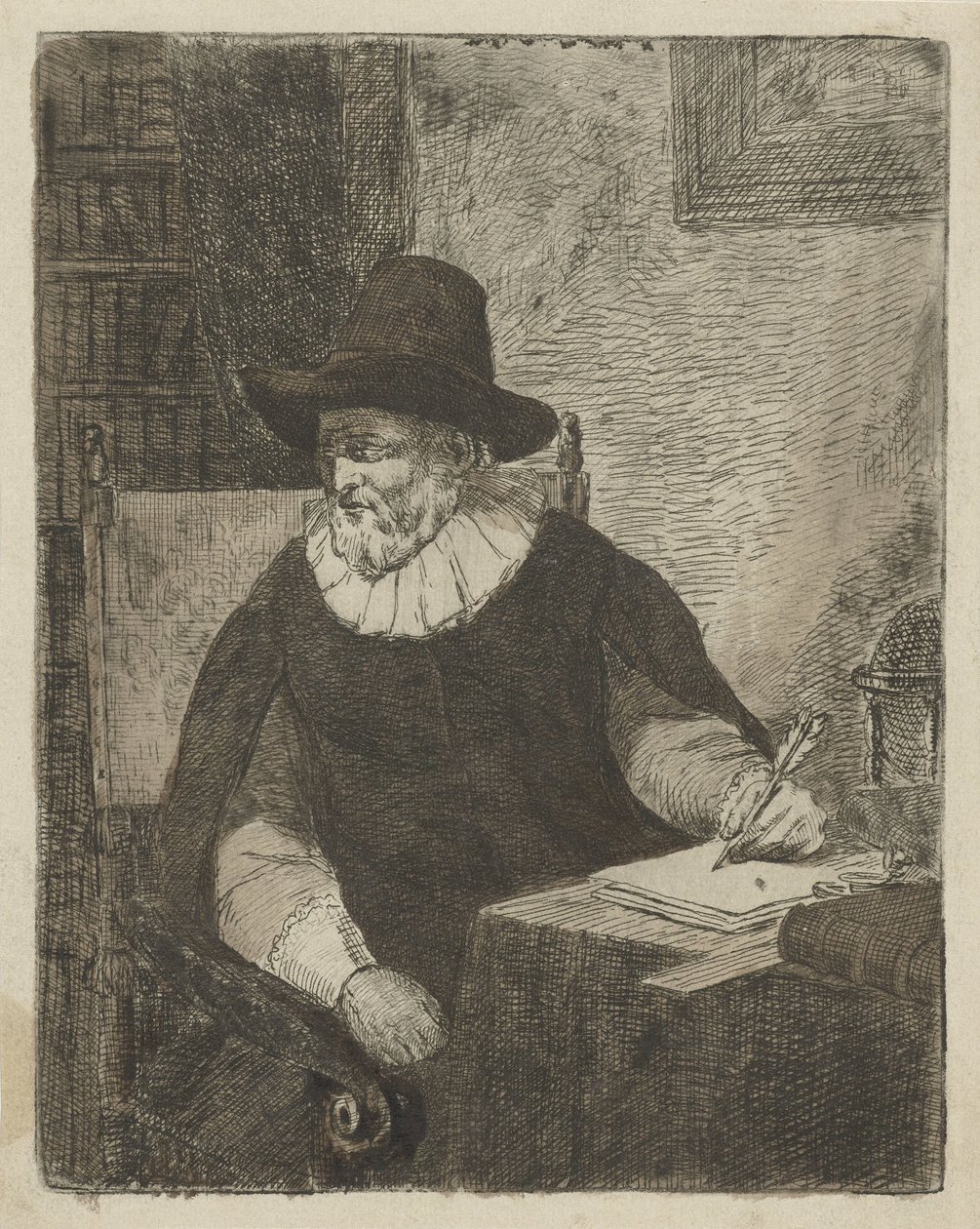 Mand i et studie af David van der Kellen