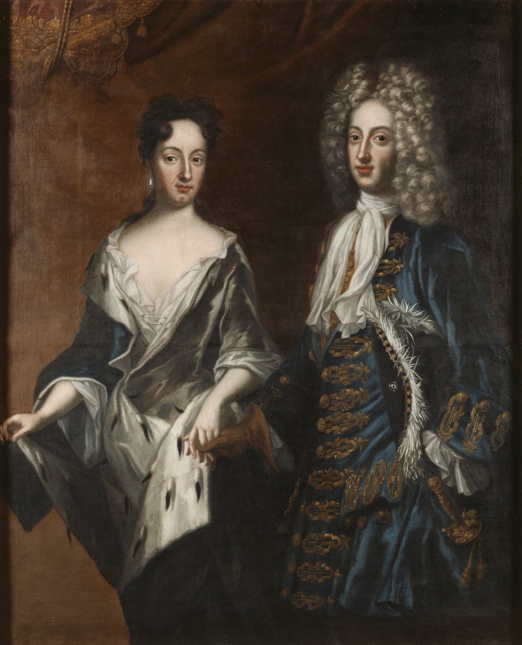 Frederic IV de Holstein Gottorp et Edwige Sophie de Suede - Frederik IV (1671-1702), hertug af Holstein-Gottorp og hertuginde Hedvig Sophia (1681-1708), af Krafft, David, von (1655-1724). Olie på lærred af David von Krafft