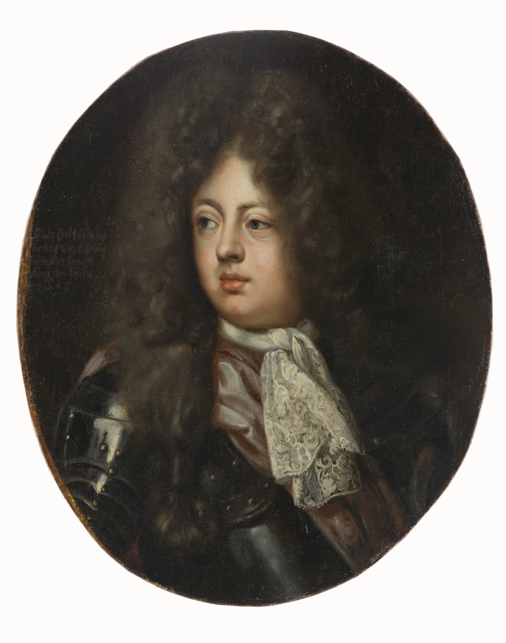 Le prince Charles (Karl) Philippe de Brunswick Lunebourg - Portræt af Charles Philipp (1669-1690), Prince of Brunswick-Lueneburg, af Krafft, David, von (1655-1724). Olie på lærred. Mål: 69,5x57 cm. Nationalmuseet i Stockholm af David von Krafft
