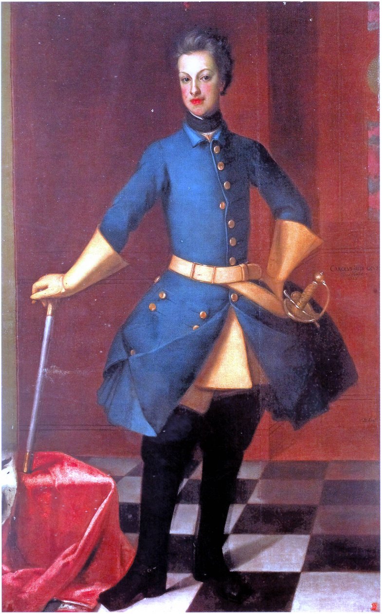 Portræt af Karl Frederik af Holstein-Gottorp (1700-1739) af David von Krafft