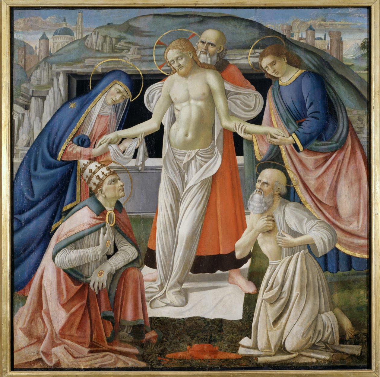 Pieta, 1479 (tempera på panel) af Davide Ghirlandaio