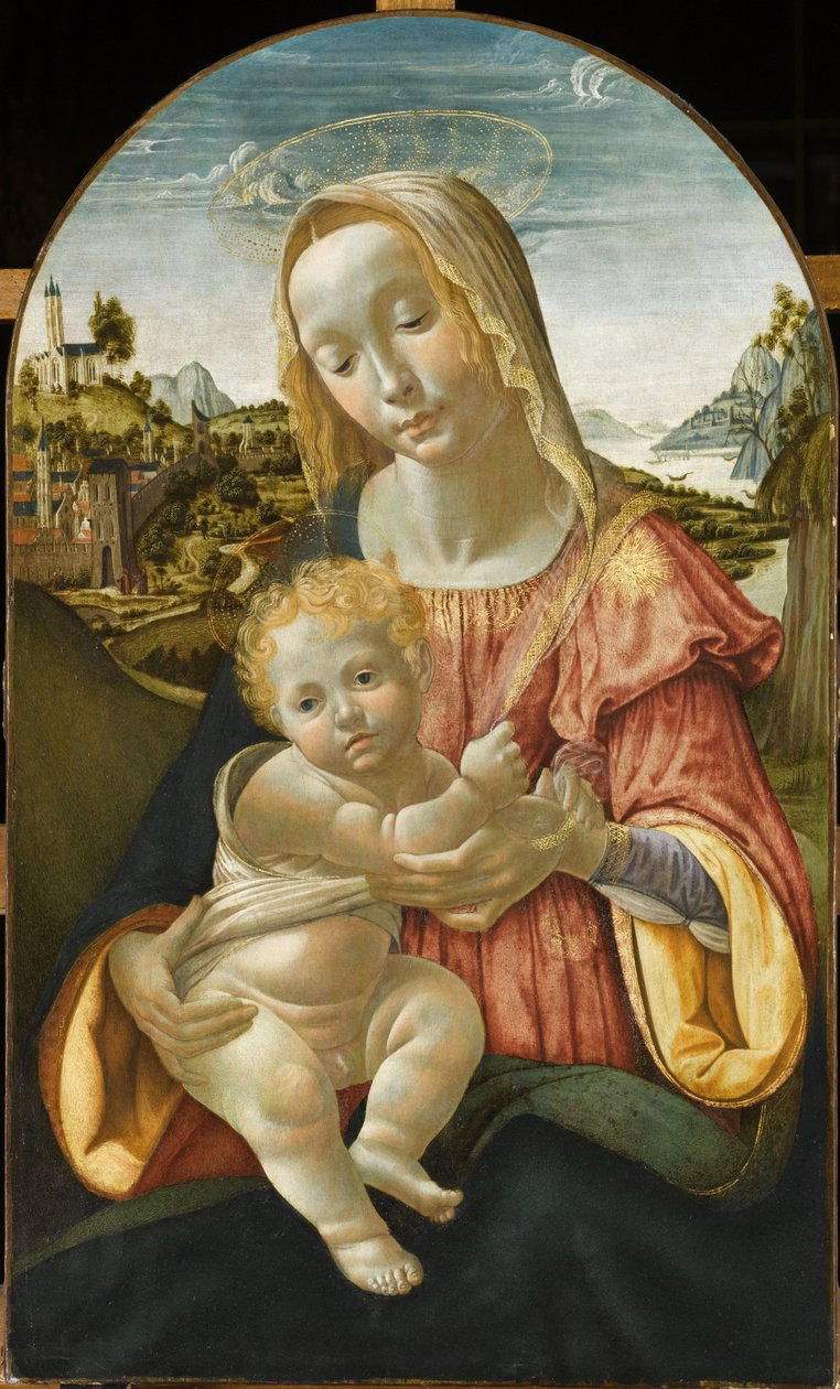 Jomfru og barn, ca 1487-1488 af Davide Ghirlandaio