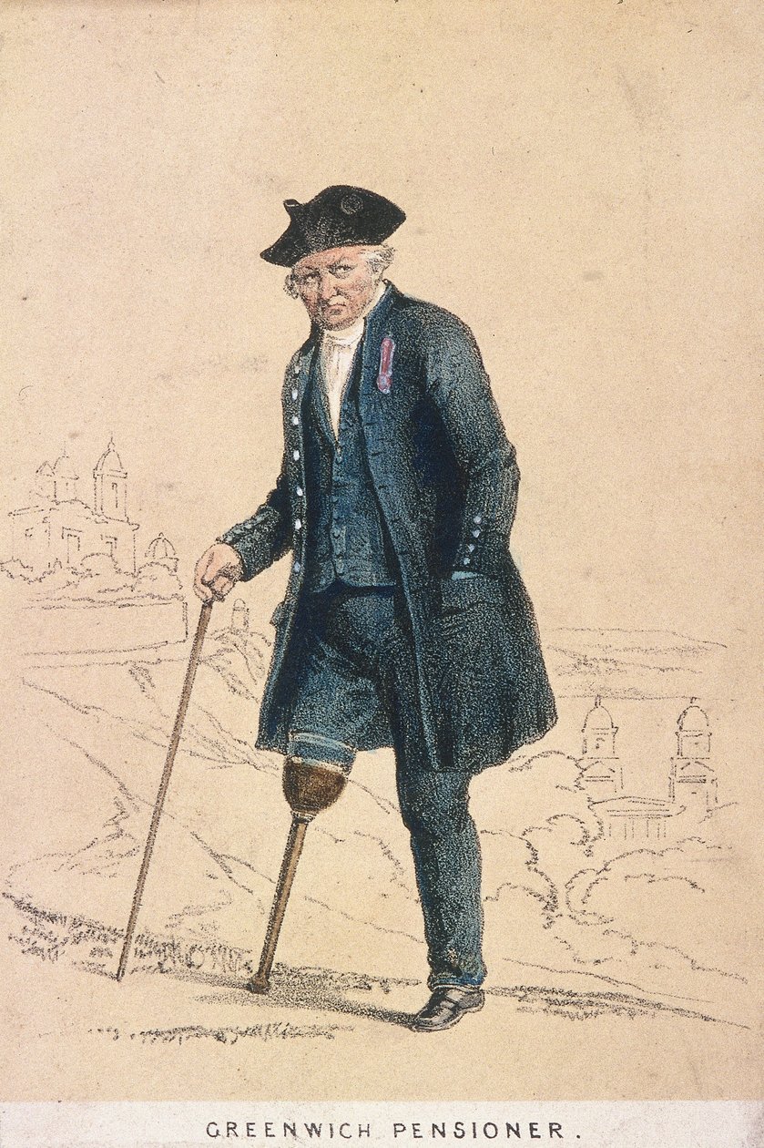 En Greenwich-pensionist med ét ben, 1855 af Day and Son