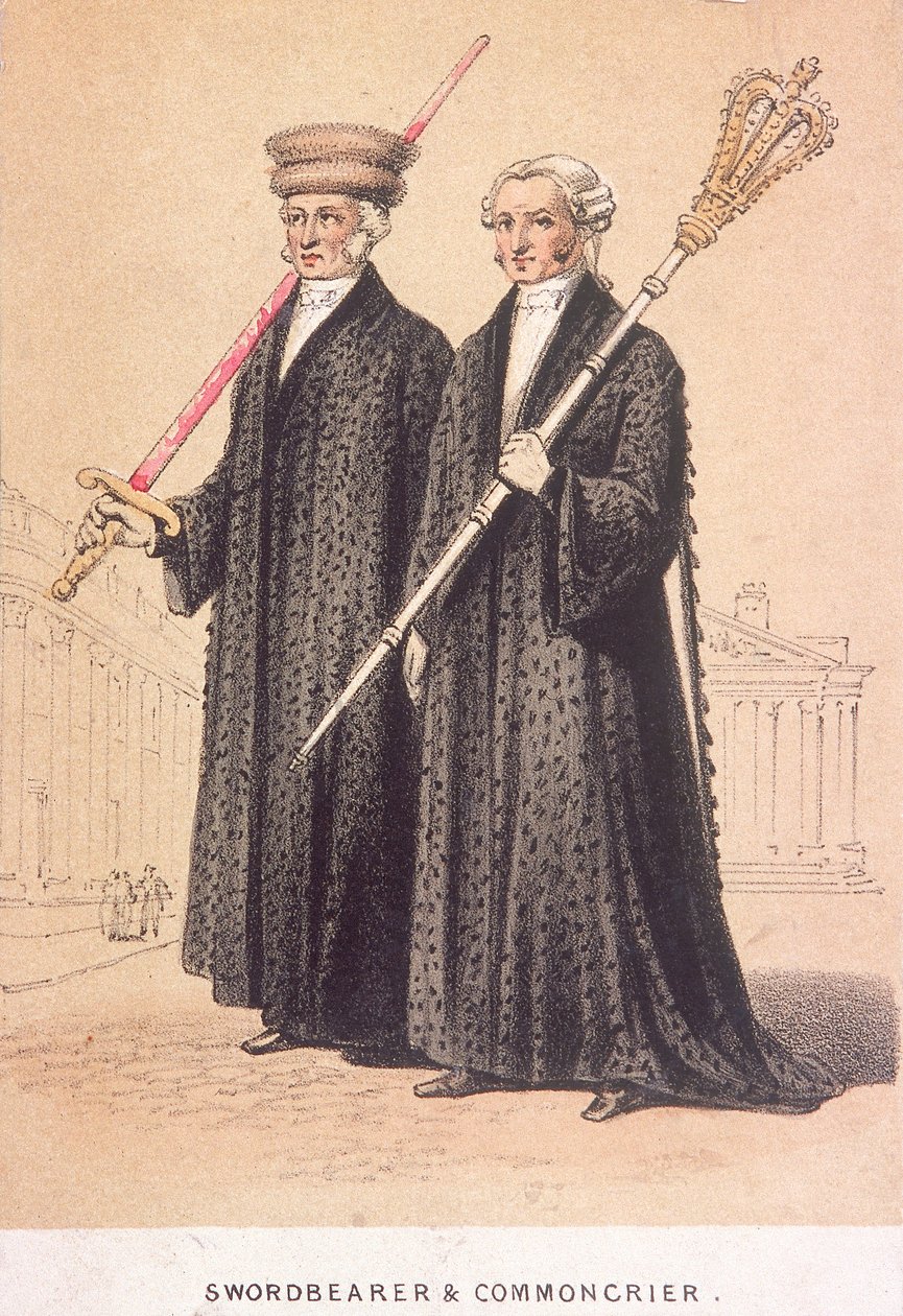 En sværdbærer og en almueskriber, 1855 af Day and Son