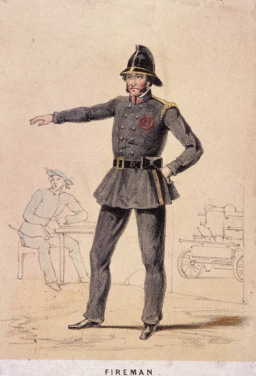 En brandmand, 1855 af Day and Son