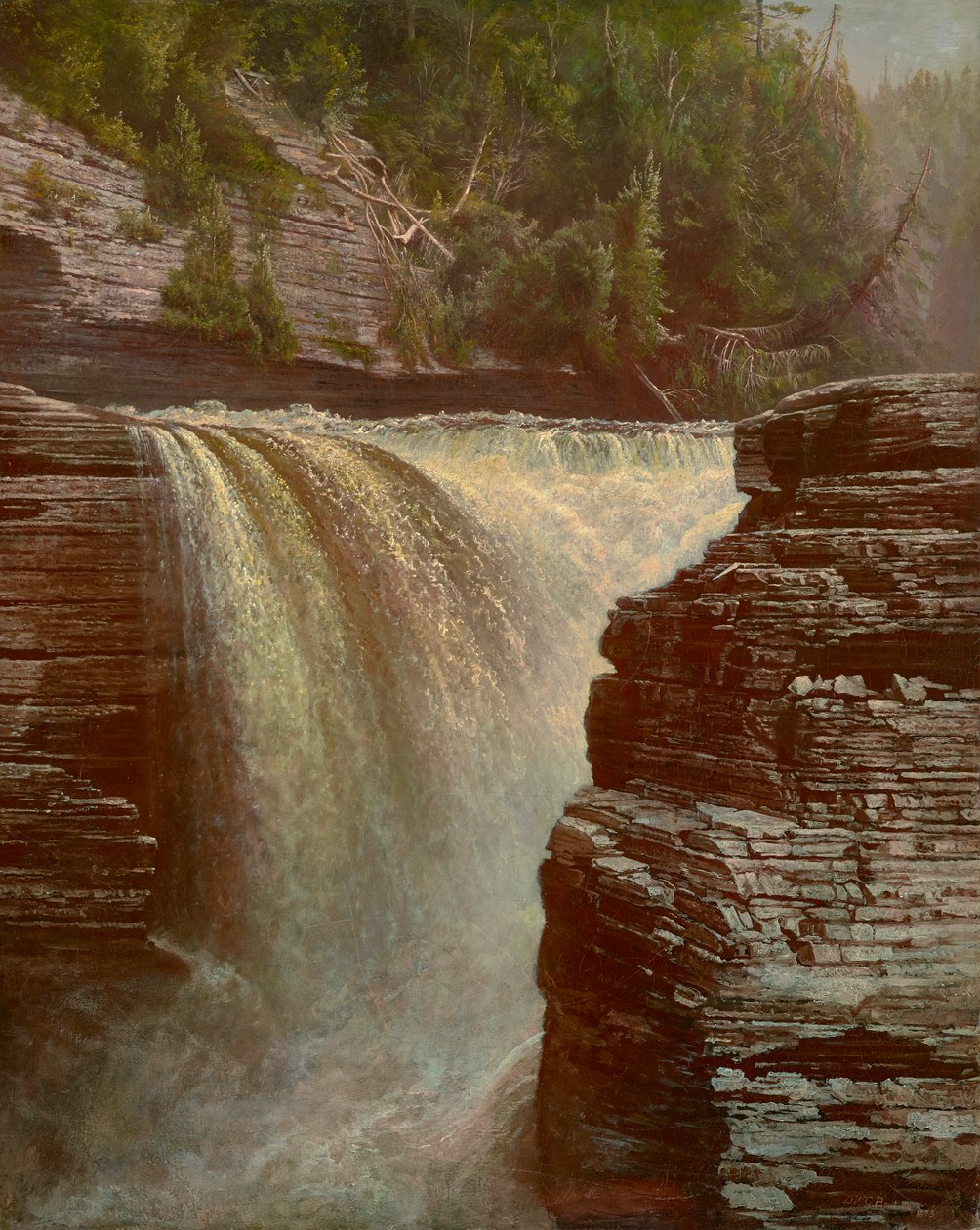 Trenton Falls nær Utica, New York 1873 (olie på lærred) af De Witt Clinton Boutelle