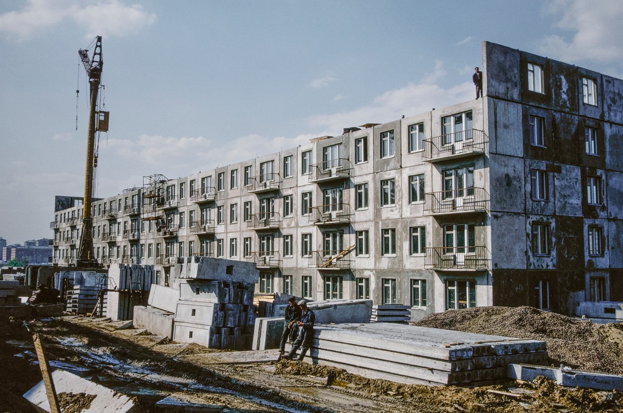 USSR, Bratsk, Irkutsk, Nye lejligheder under opførelse til arbejdere af Dean Conger