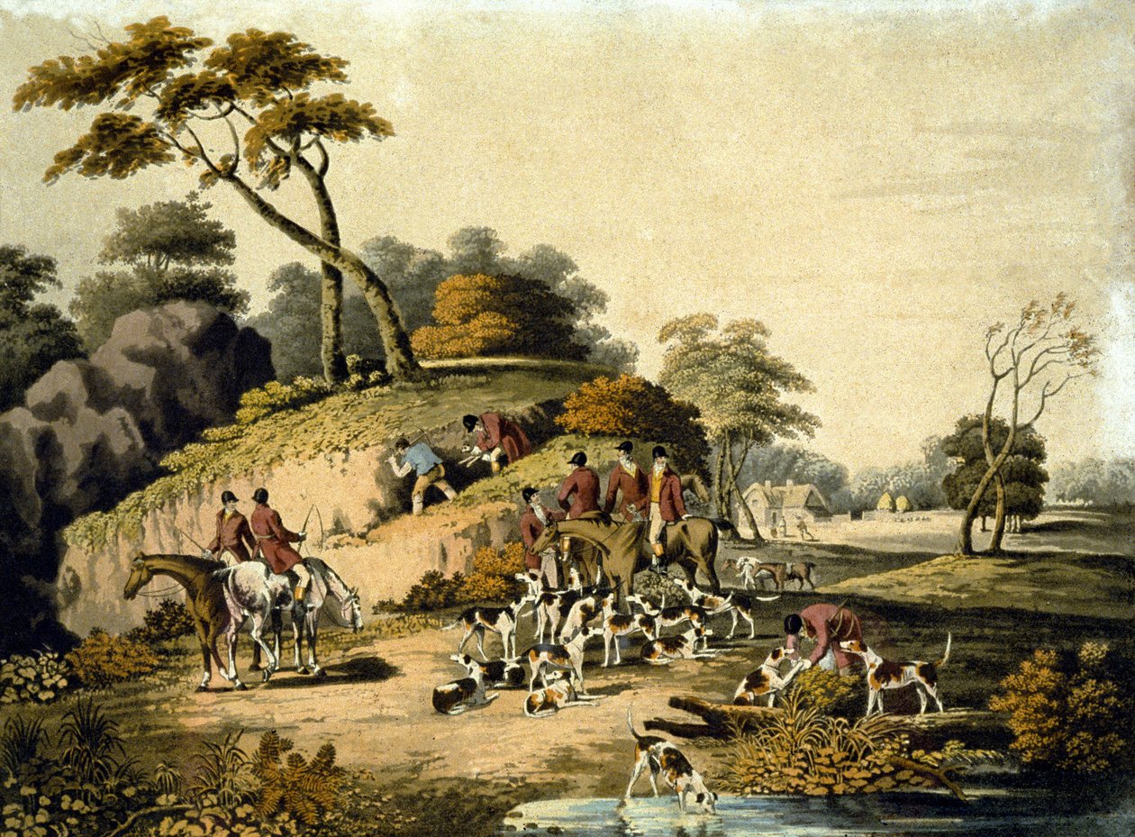 Morgen, Rævejagt, graveret af J.H. Clarke og F. Jeakes af Dean Snr. (after) Wolstenholme