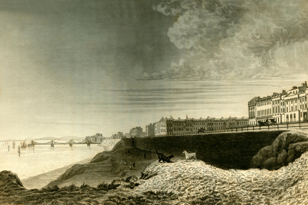 East View of Brighton fra Kemp Town, 1835. af Dean Wolstenholme