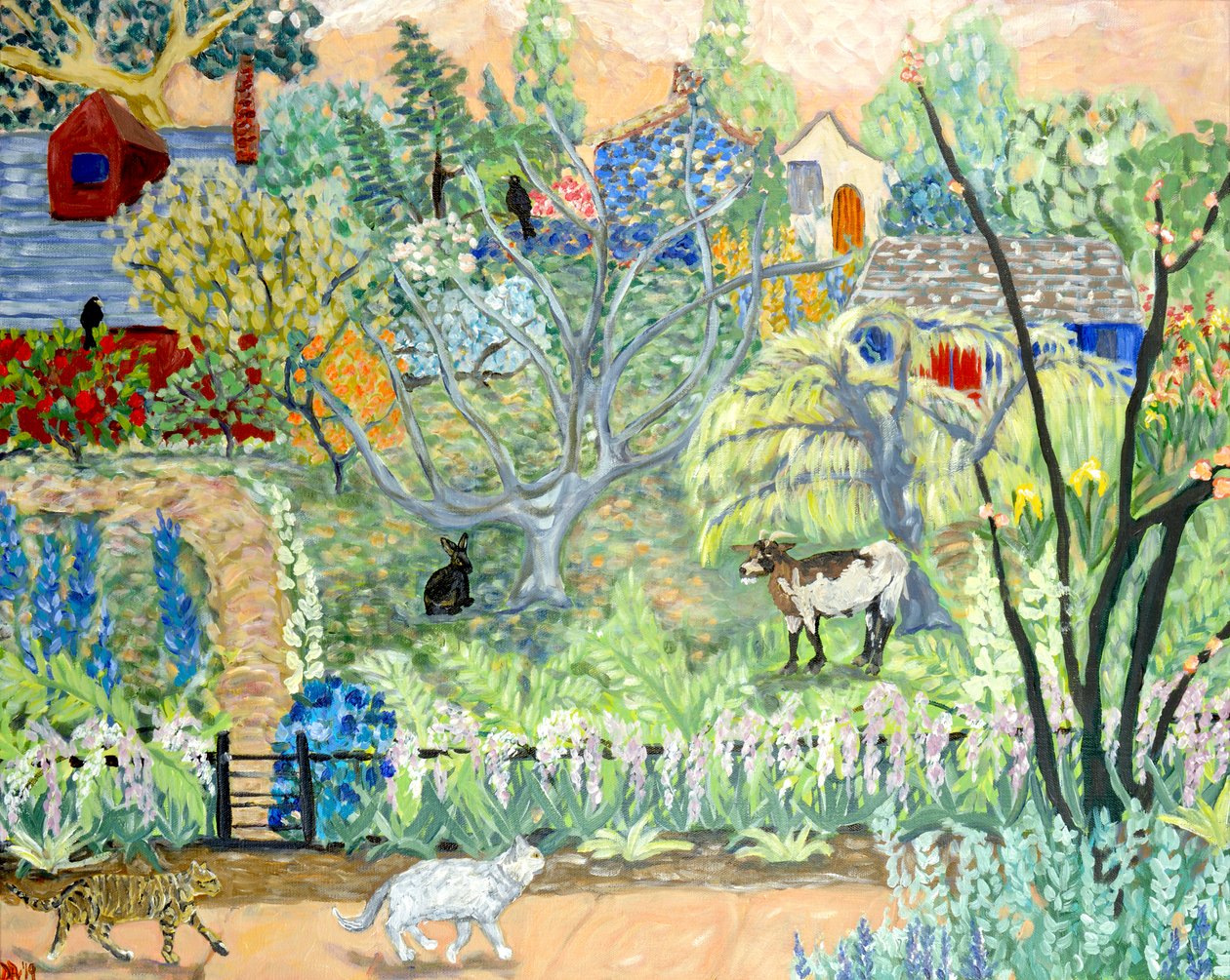 Dream House, 2019 akryl på lærred af Deborah Eve Alastra